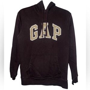 Gap Logo Hoodie Pullover Hooded Sweatshirt Coffee Brown